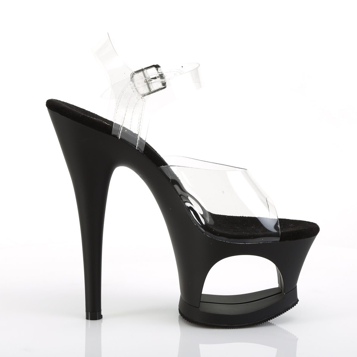 Pleaser Sandali da donna MOON-708 CLR / BLK opaco