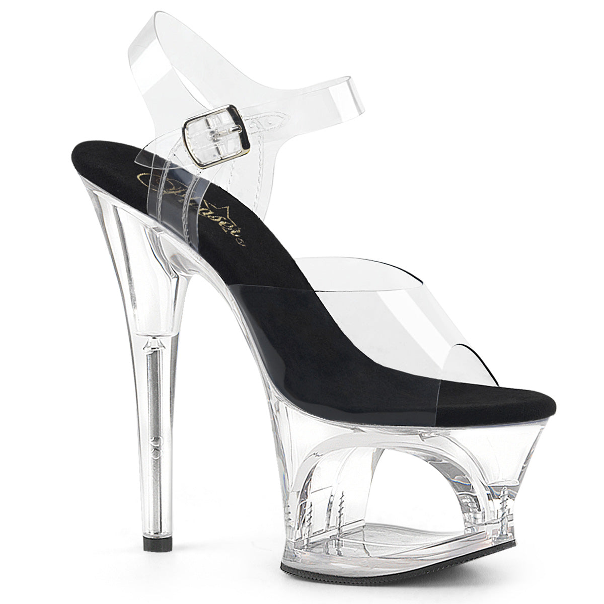Pleaser Sandali da donna MOON-708 CLR-BLK / CLR