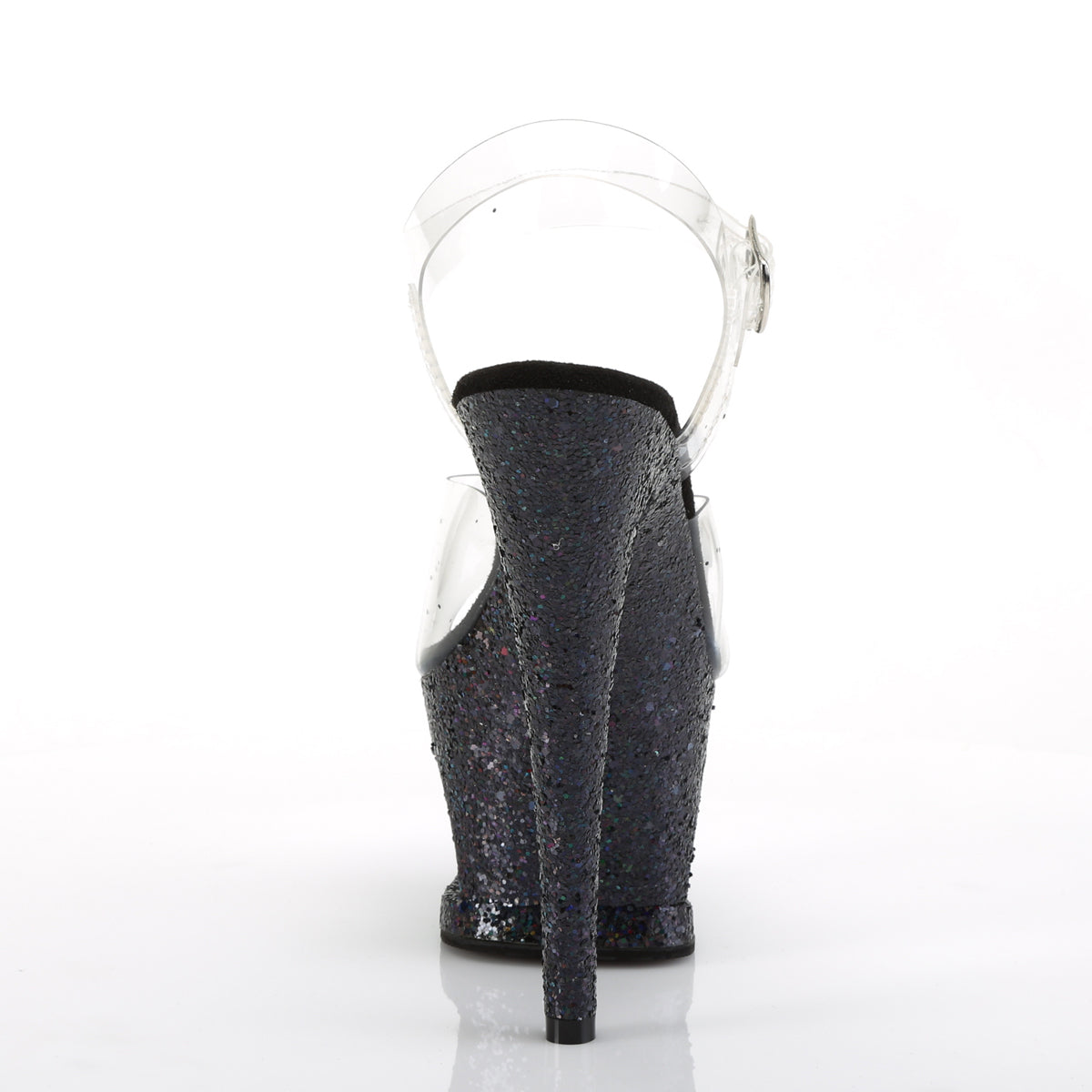 Pleaser Sandali da donna MOON-708LG CLR / BLK Multi glitter