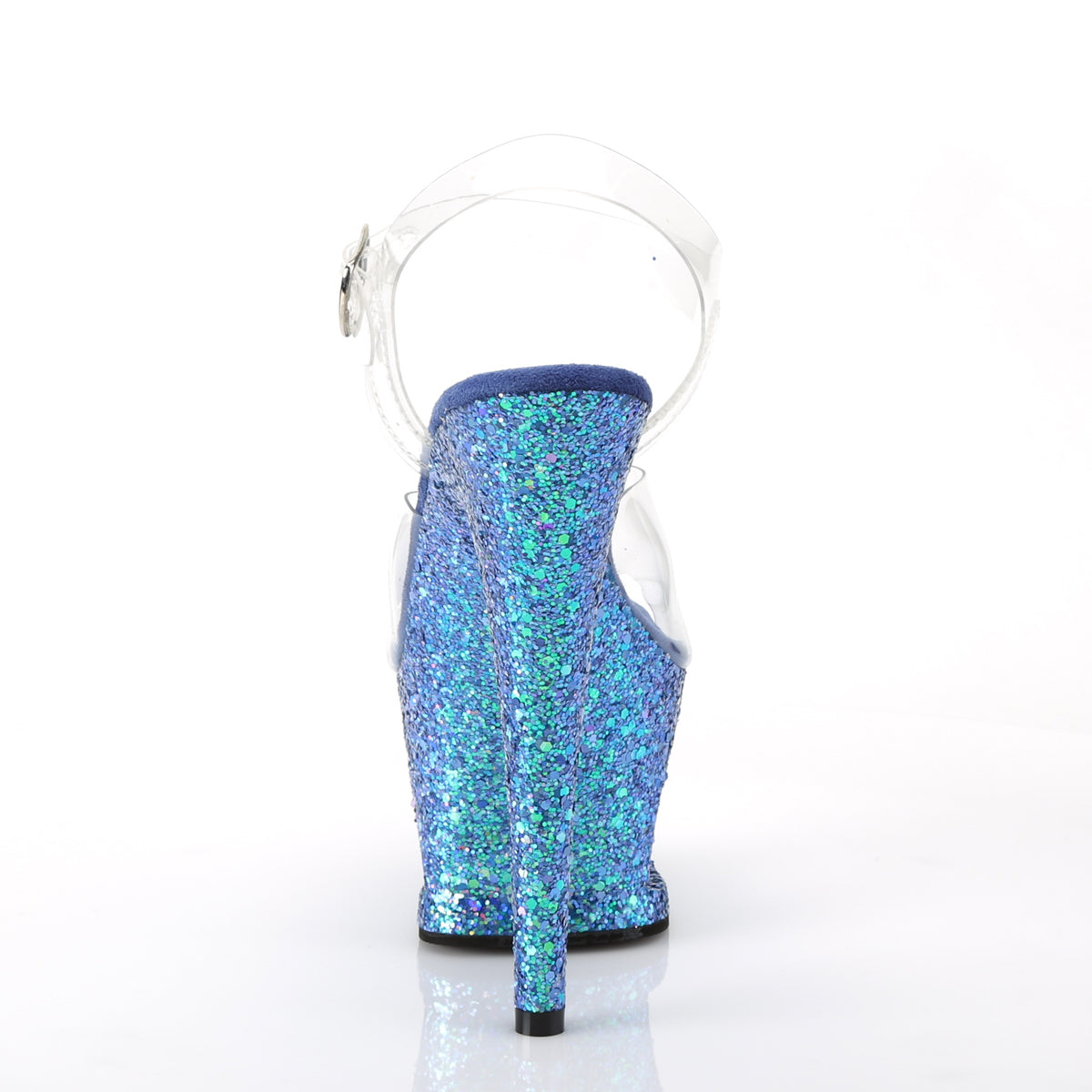 Pleaser Sandali da donna MOON-708Lg CLR / Blue Multitter