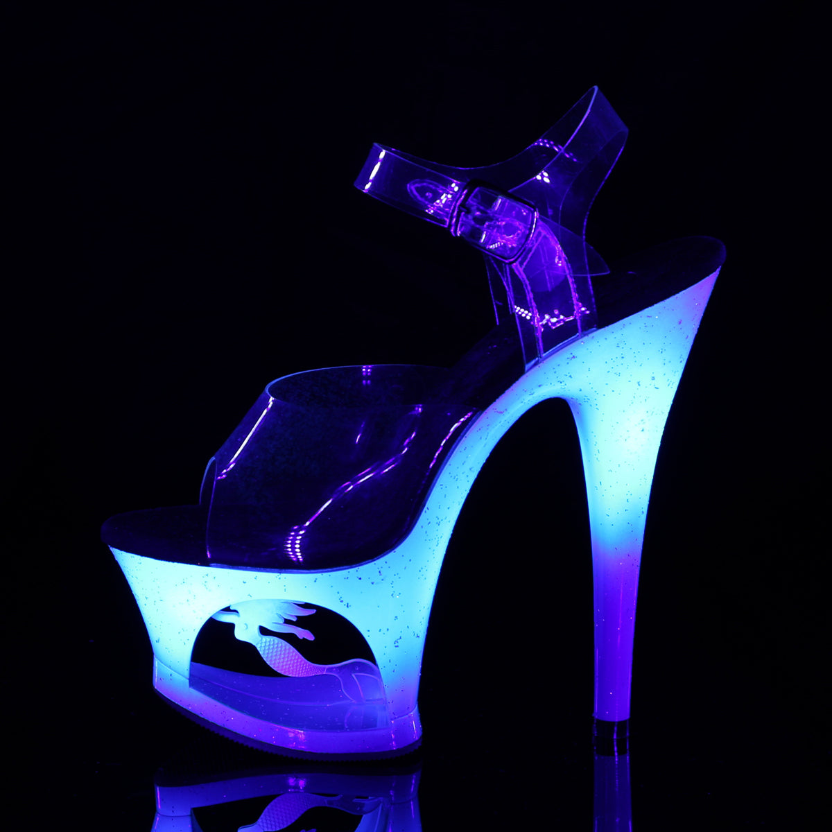 Pleaser Sandali da donna MOON-708mer CLR / Blue Ombre