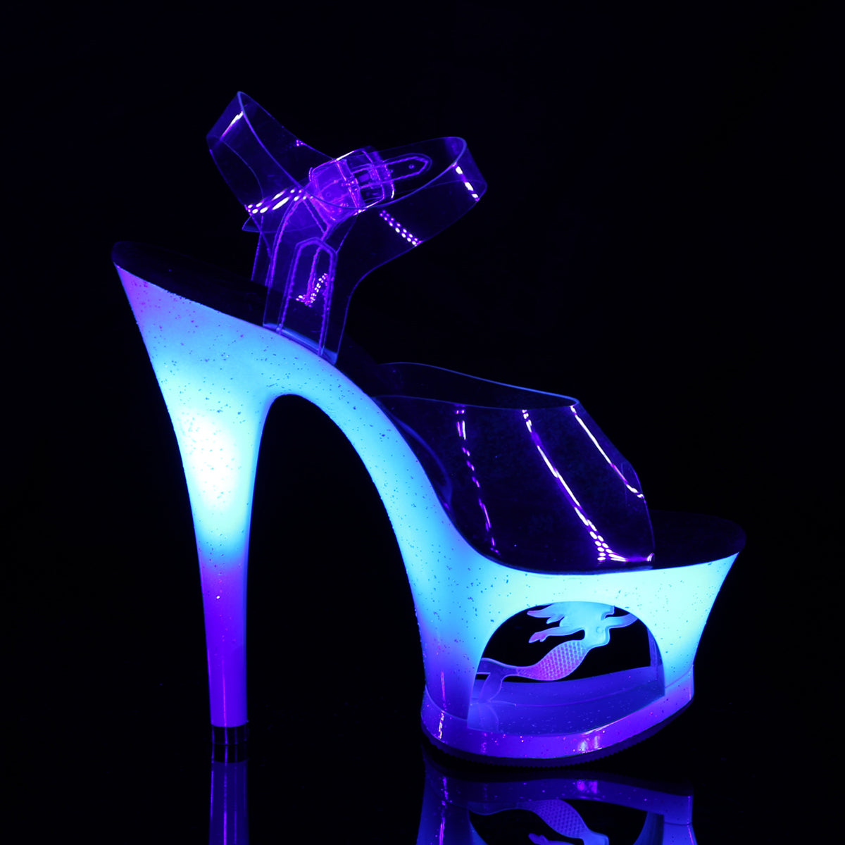 Pleaser Sandali da donna MOON-708mer CLR / Blue Ombre