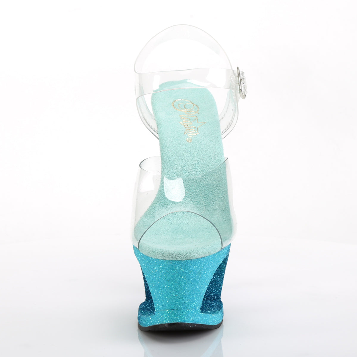 Pleaser Sandali da donna MOON-708ombre CLR / Aqua-Blue Ombre