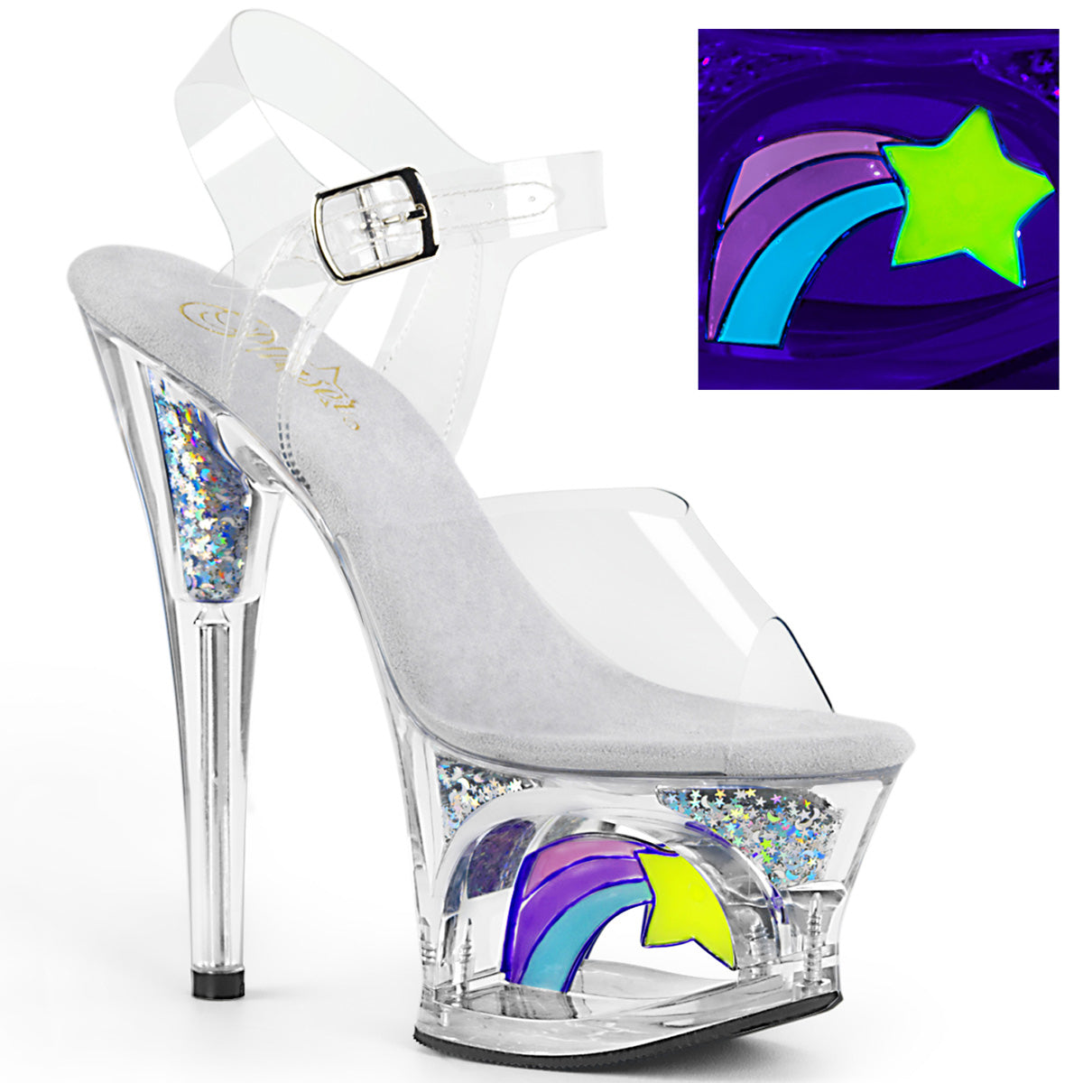 Pleaser Sandali da donna MOON-708rss CLR / CLR