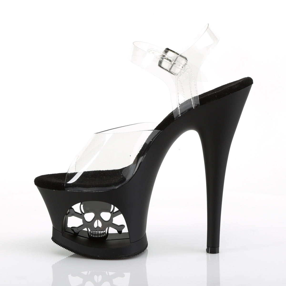 Pleaser Sandali da donna MOON-708sk CLR / Blk Matte-Pypter