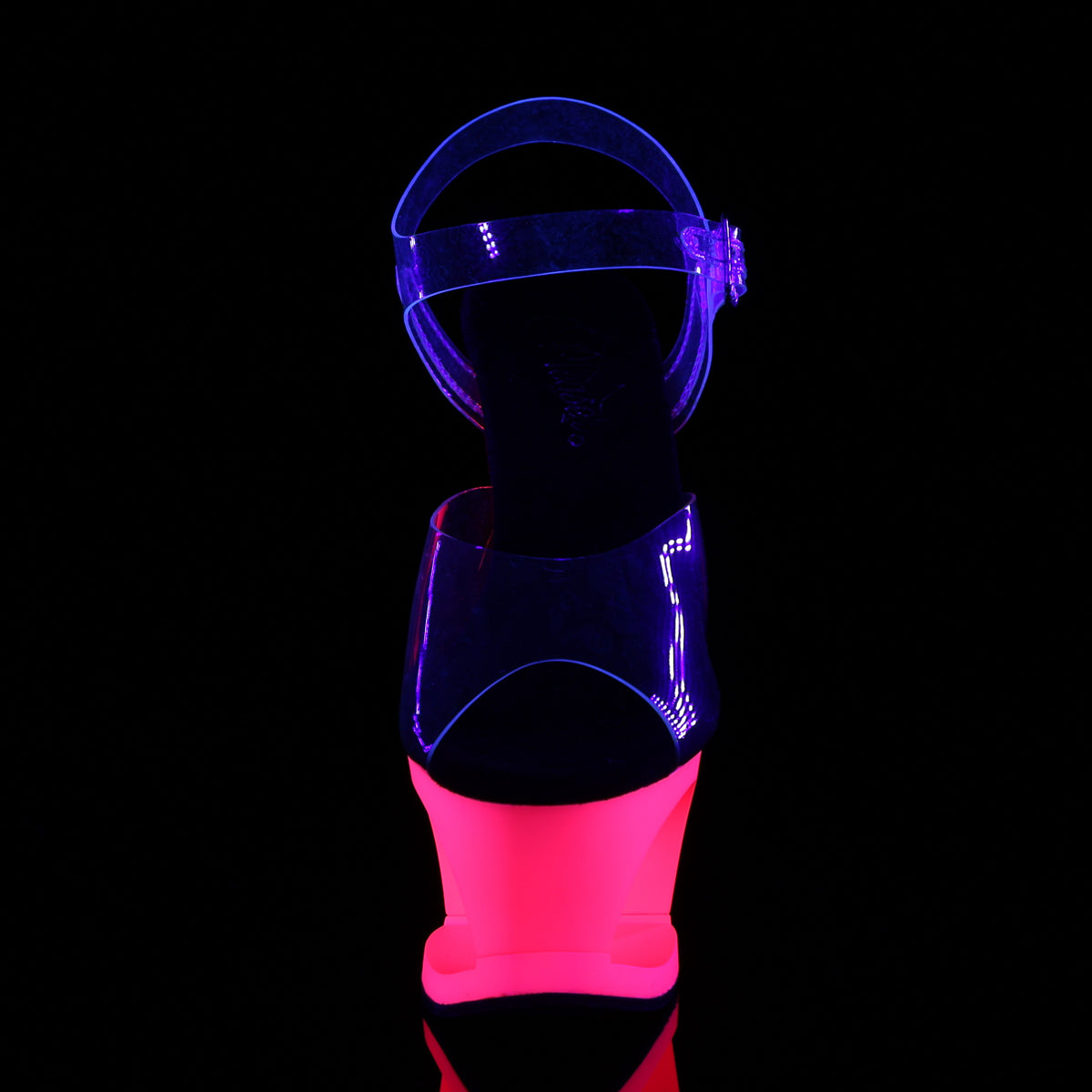 Pleaser Sandali da donna MOON-708UV CLR / Neon H. rosa