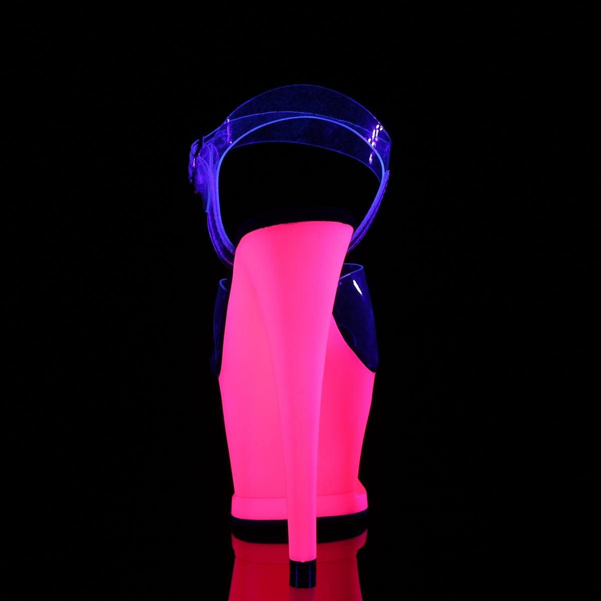 Pleaser Sandali da donna MOON-708UV CLR / Neon H. rosa