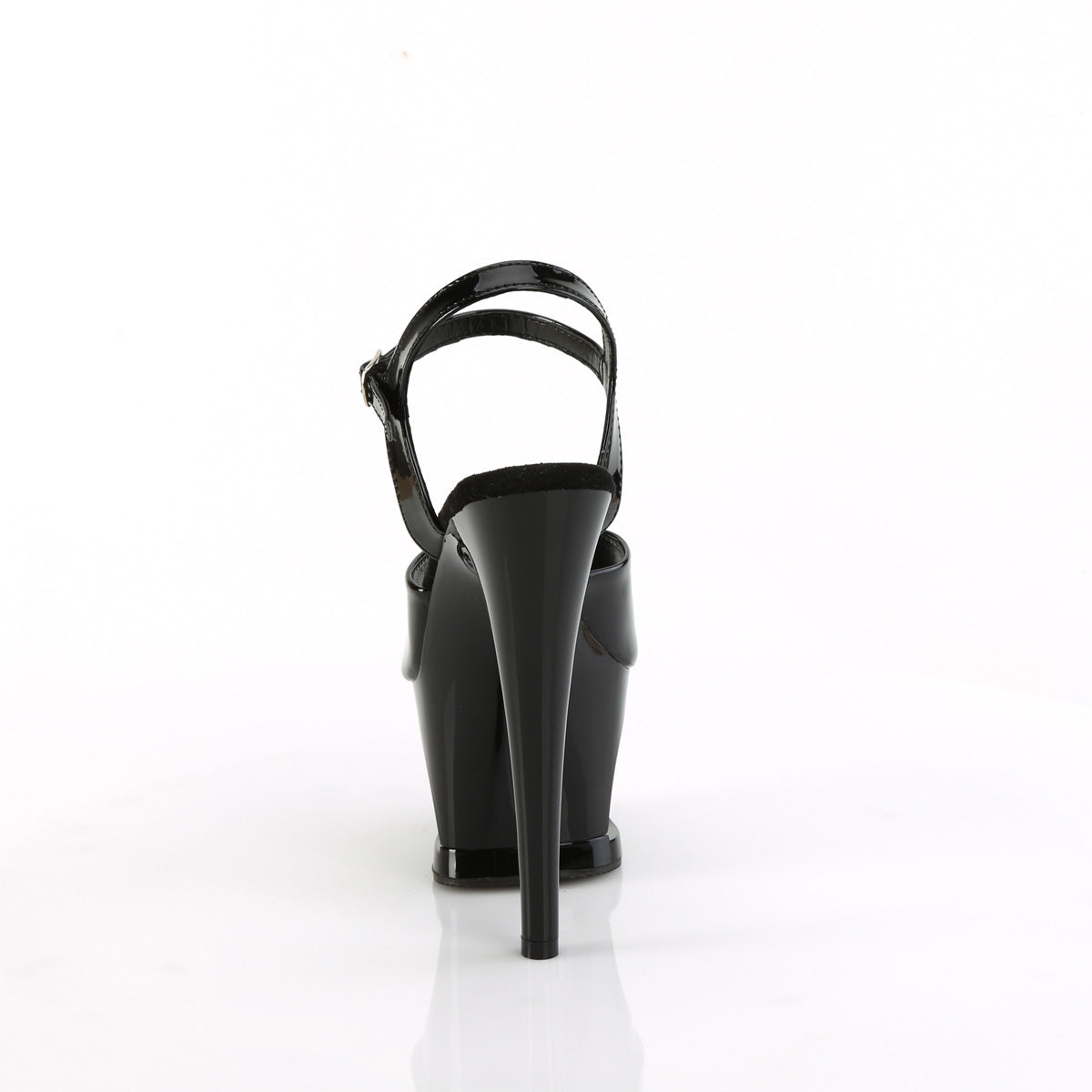 Pleaser MOON-709h blk pat/blk-rosso