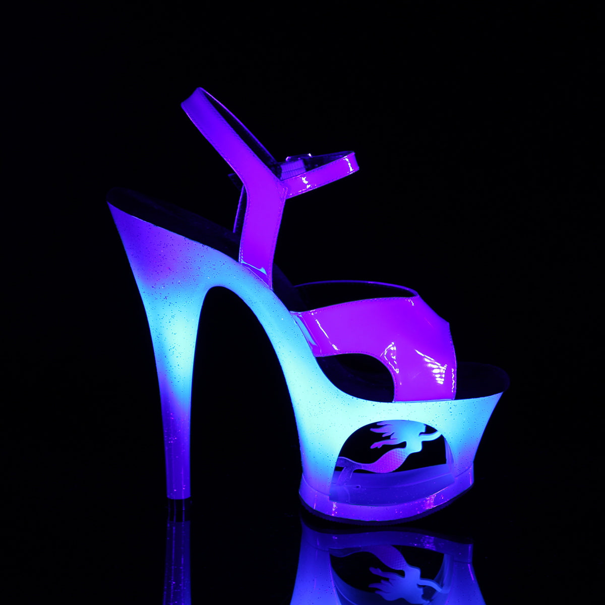 Pleaser Sandali da donna MOON-7111Mer Blue Shifting TPU / Blue Ombre