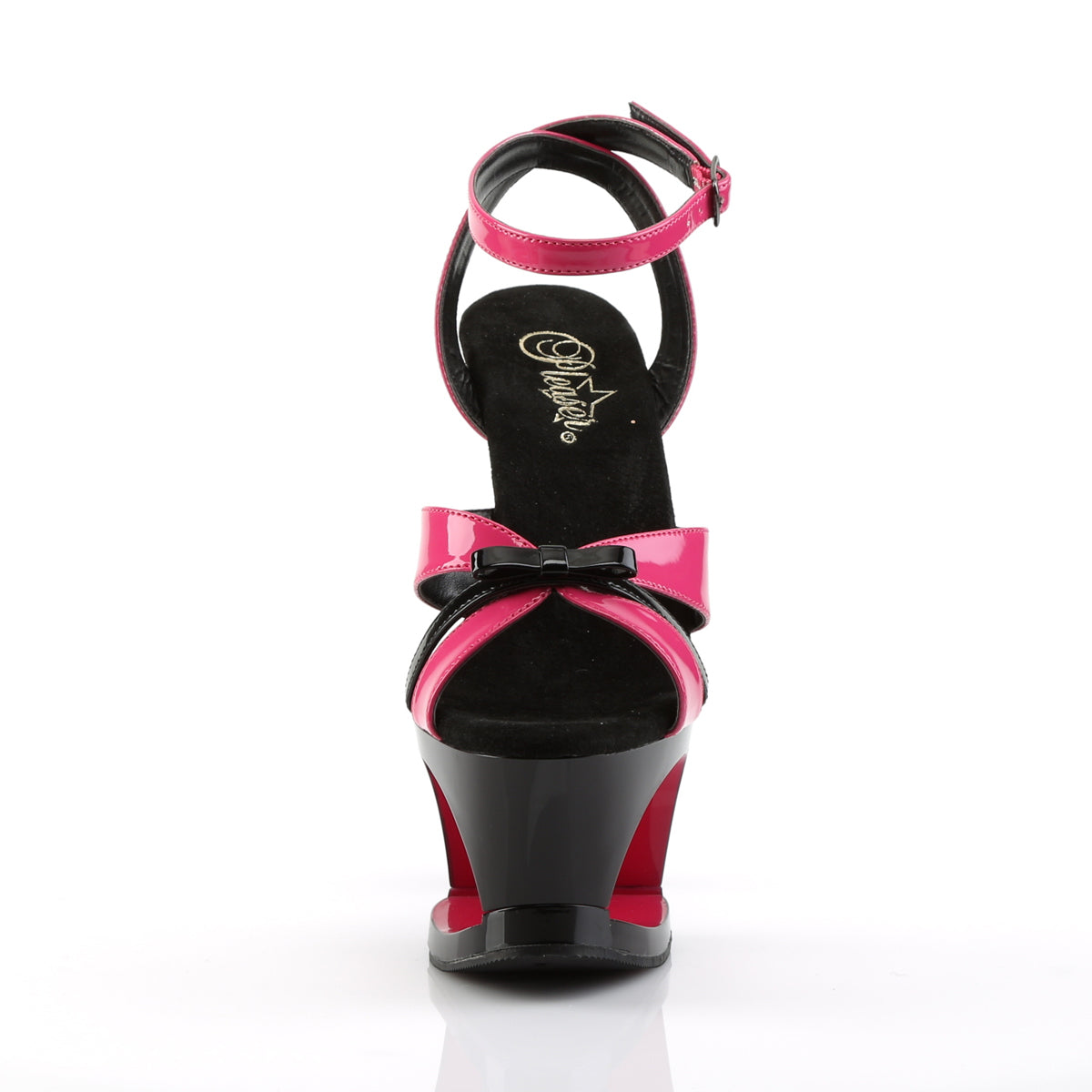 Pleaser Sandali da donna MOON-728 h. rosa-blk pat / blk
