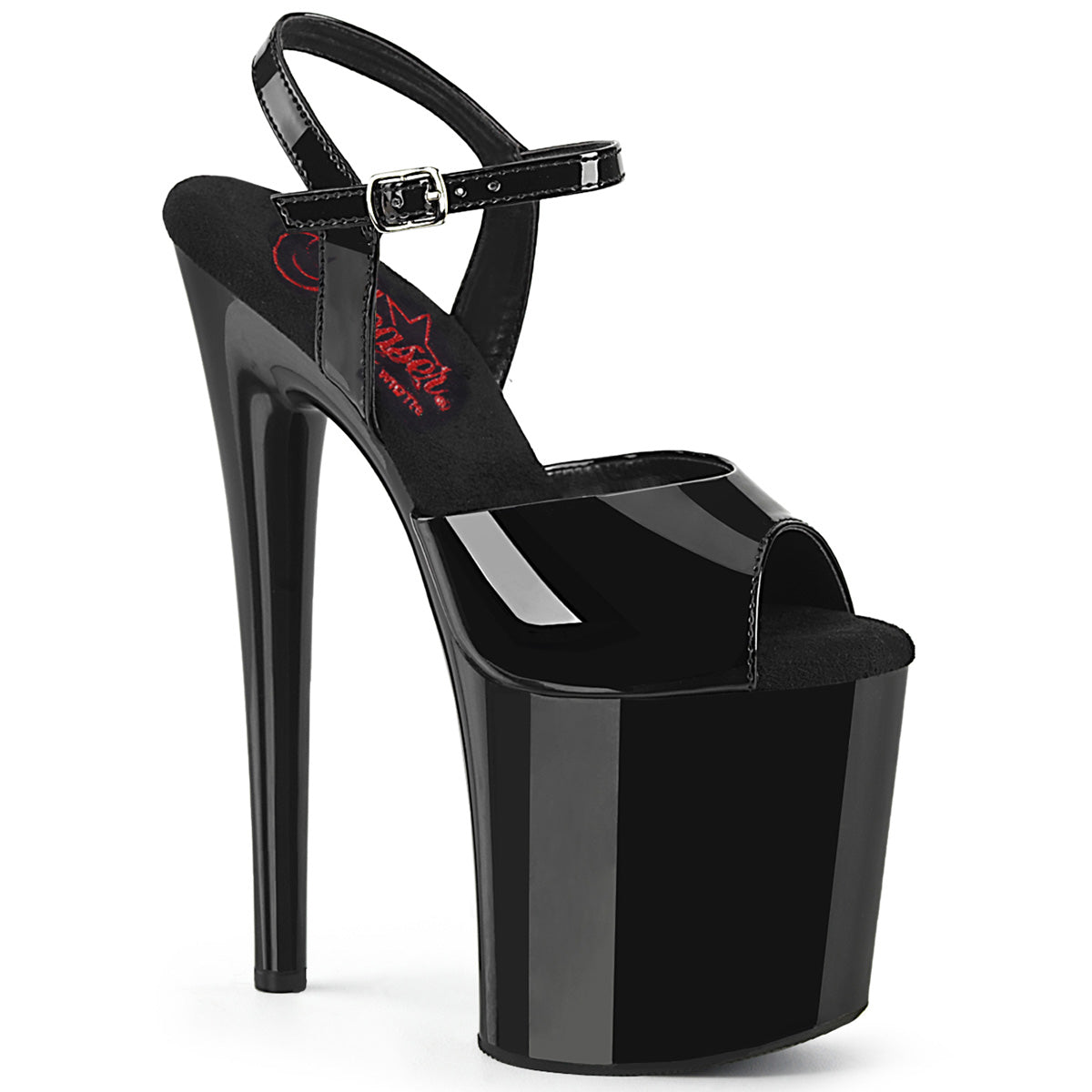 Pleaser Sandali NAUGHTY-809 BLK PAT / BLK