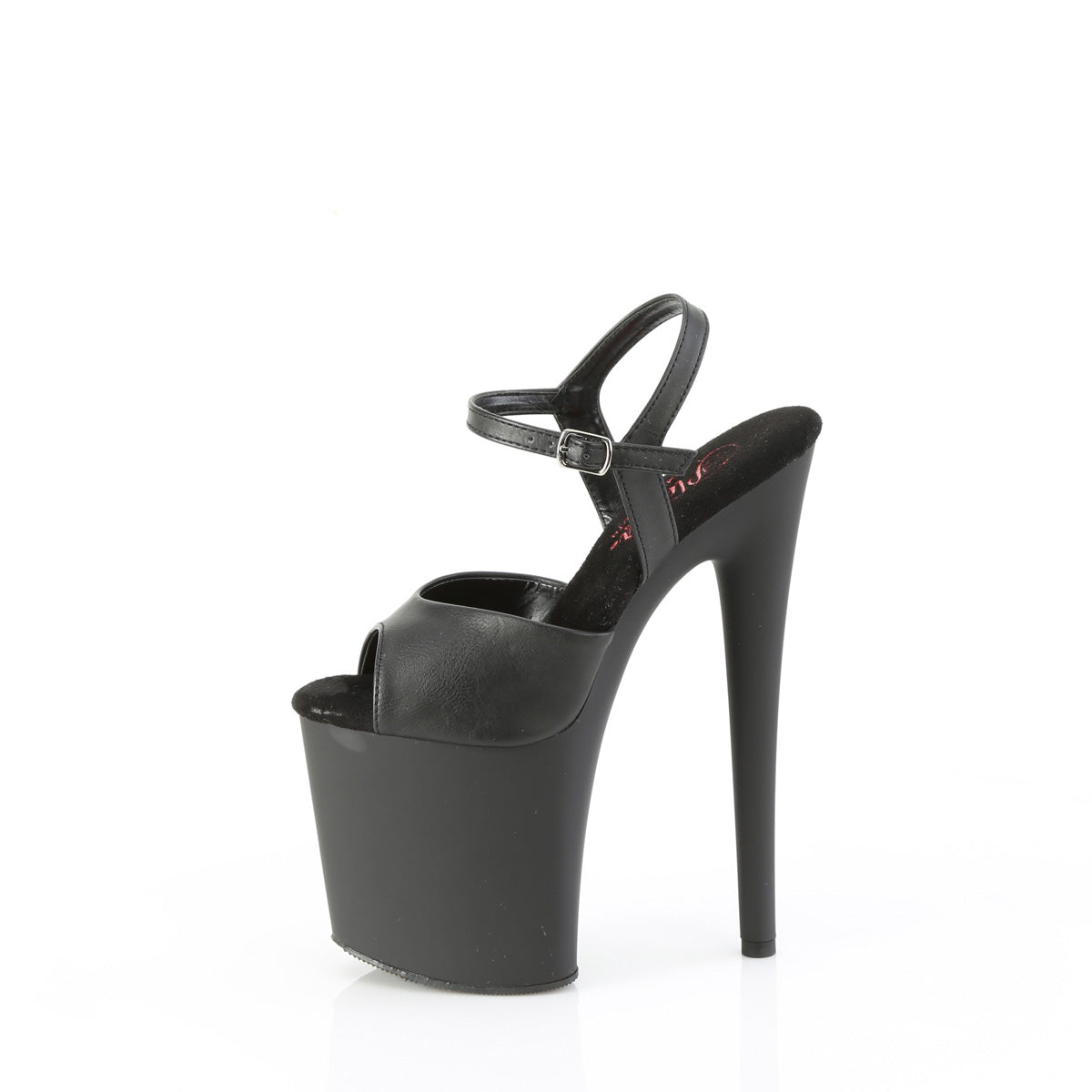 Pleaser NAUGHTY-809 blk in pelle finta/blk opaca