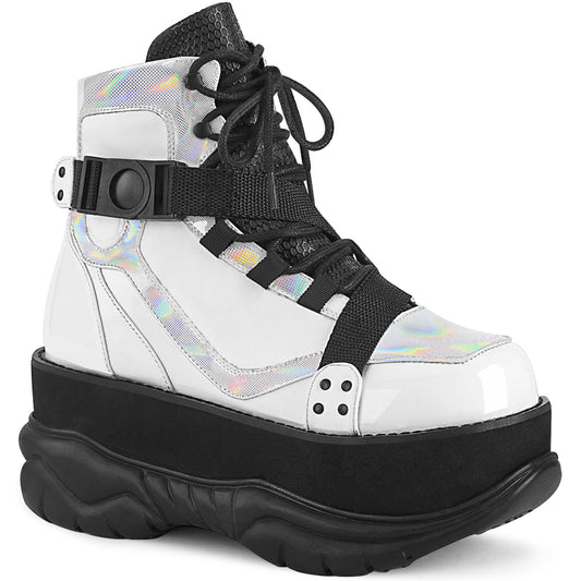 DemoniaCult Stivali da uomo NEPTUNE-181 wht vegan in pelle multi