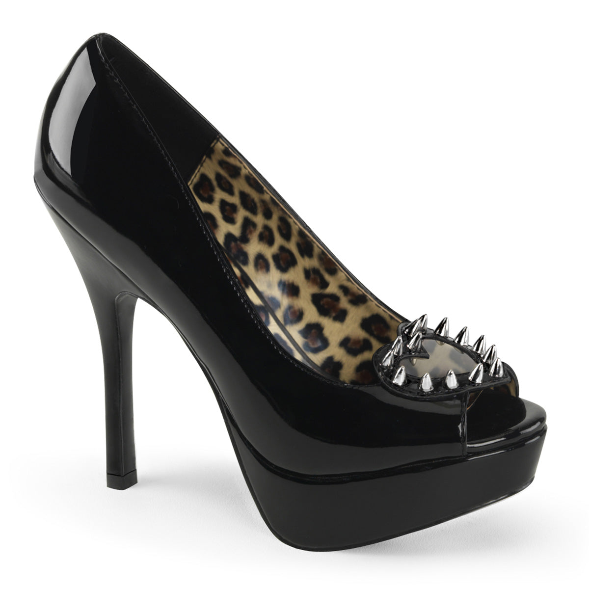 DemoniaCult Pompe da donna PIXIE-17 blk pat-pvc