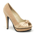 Pin Up Couture Pompe da donna PLEASURE-05 Champagne ha citato in giudizio PU-Satin
