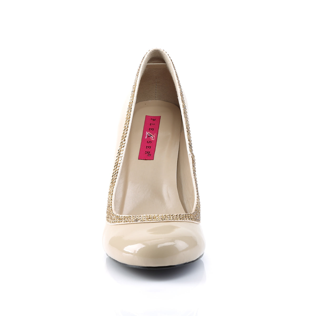Pleaser Pink Label Pompe da donna QUEEN-04 panette di crema