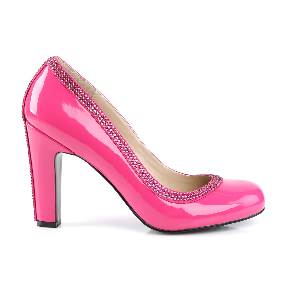 Pleaser Pink Label Pompe da donna QUEEN-04 H. Pat rosa