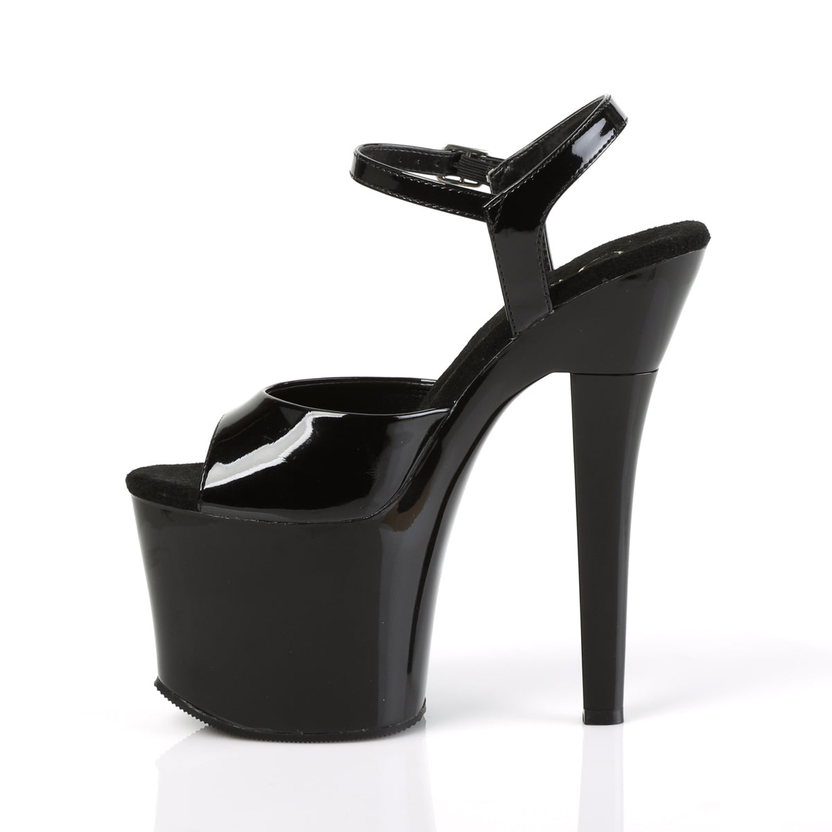 Pleaser Womens Sandals RADIANT-709 Blk Pat/Blk