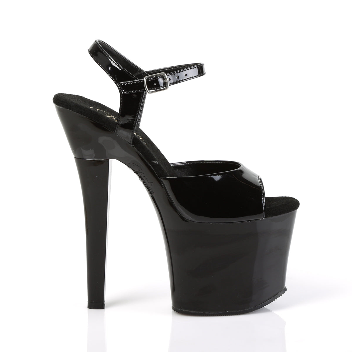 Pleaser Womens Sandals RADIANT-709 Blk Pat/Blk