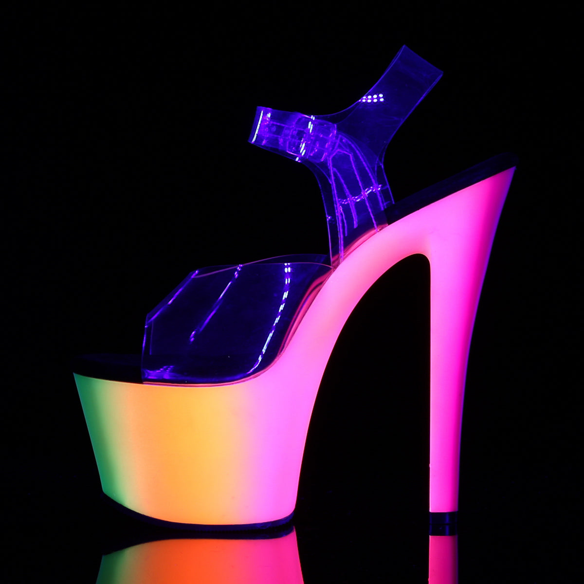 Pleaser Sandali da donna RAINBOW-308UV CLR / Neon Multi