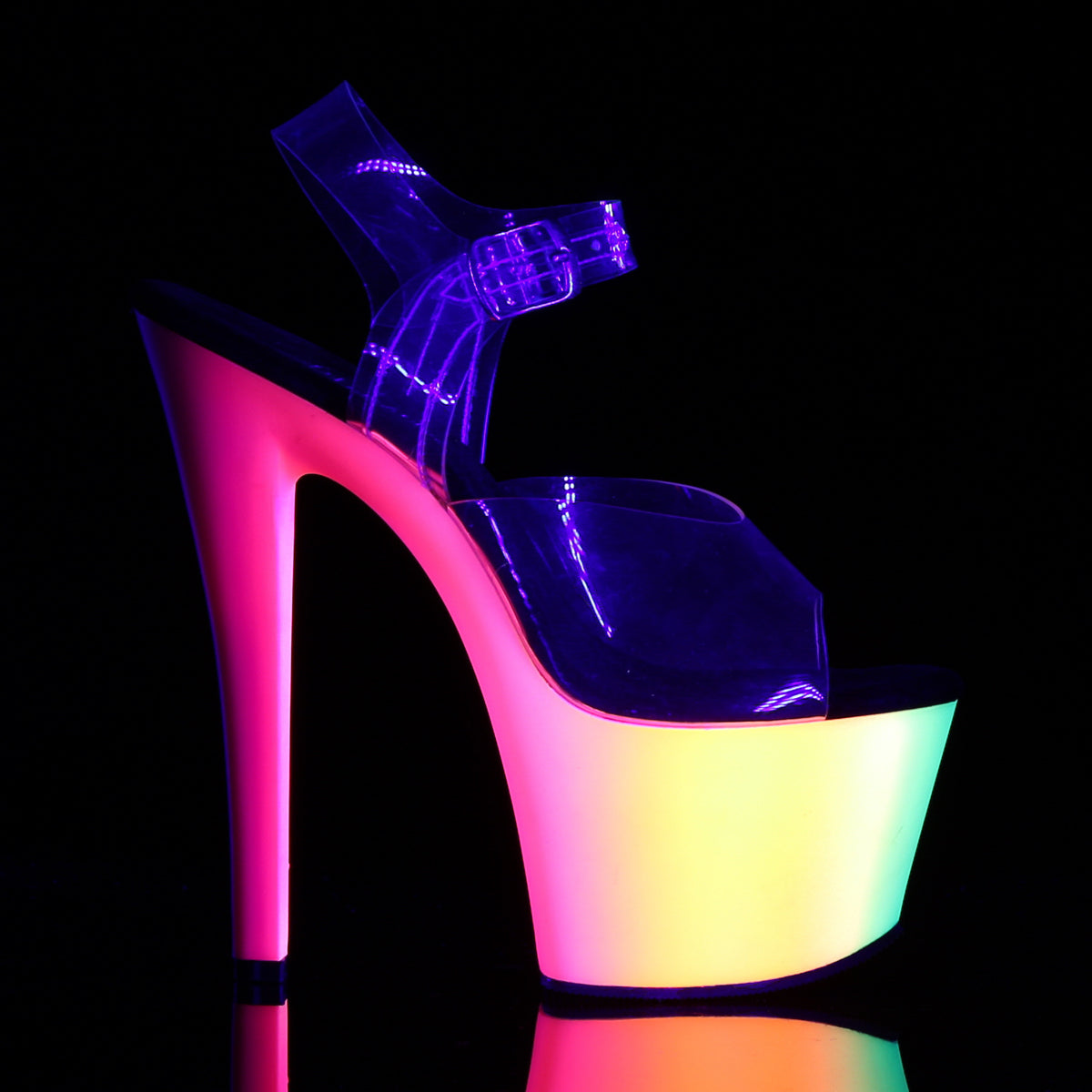 Pleaser Sandali da donna RAINBOW-308UV CLR / Neon Multi