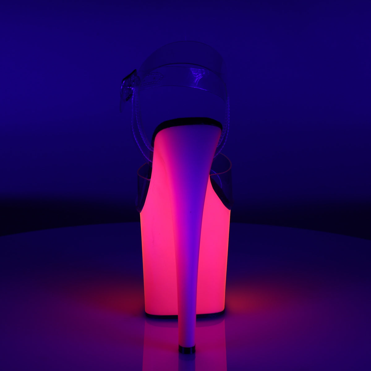 Pleaser Womens Sandals RAINBOW-708UV Clr/Neon Multi