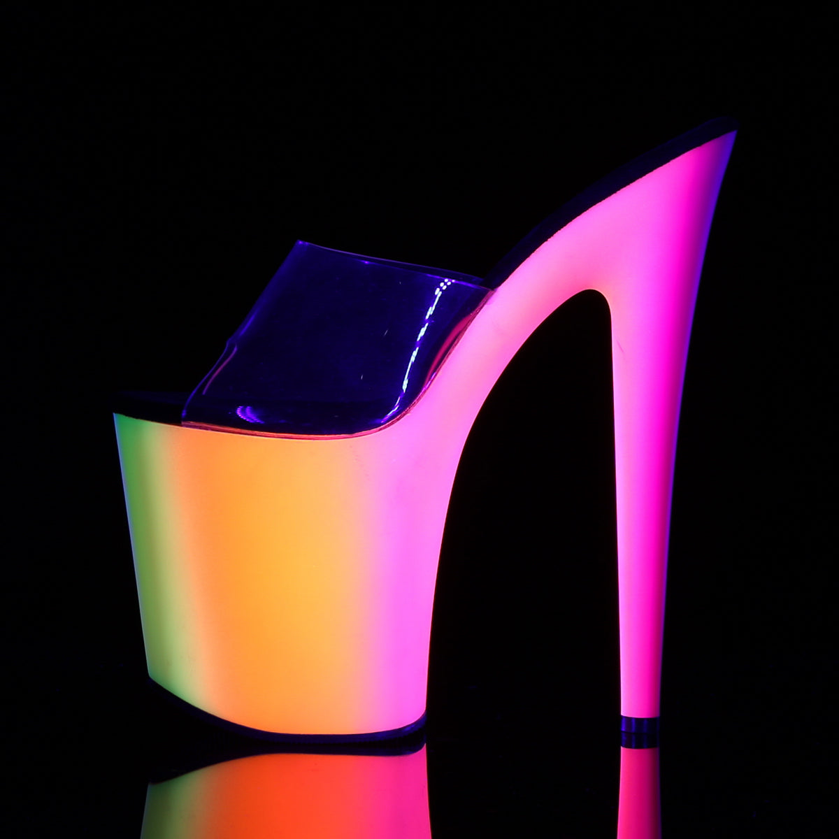 Pleaser Sandali femminili Rainbow-801uv clr/neon multi