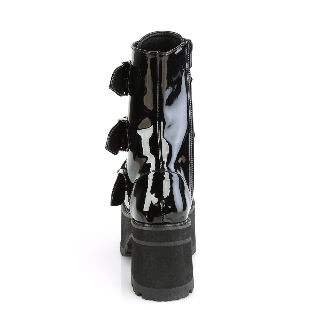 DemoniaCult Stivali alla caviglia femminile RANGER-308 brevetto BLK