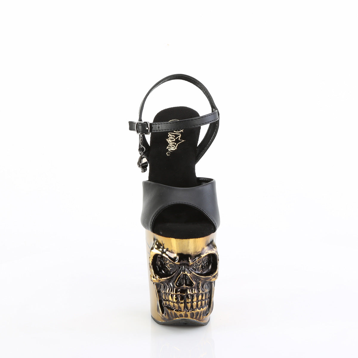 Pleaser Sandali RAPTURE-809-LT BLK Fuce in vetro/ottone in ottone satinato