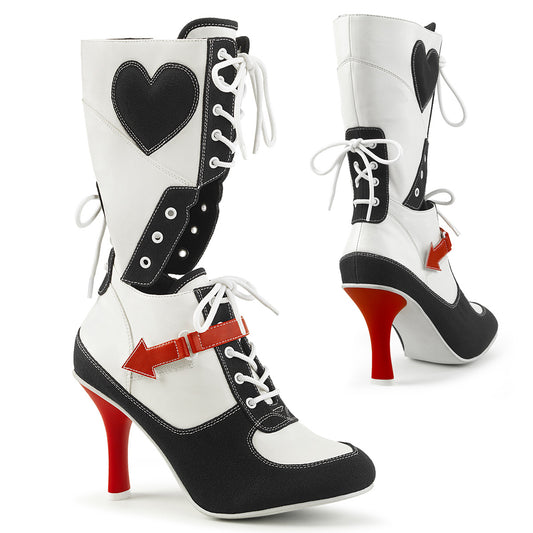 Funtasma Stivali da donna REFEREE-200 Canvas in PU-nero bianco
