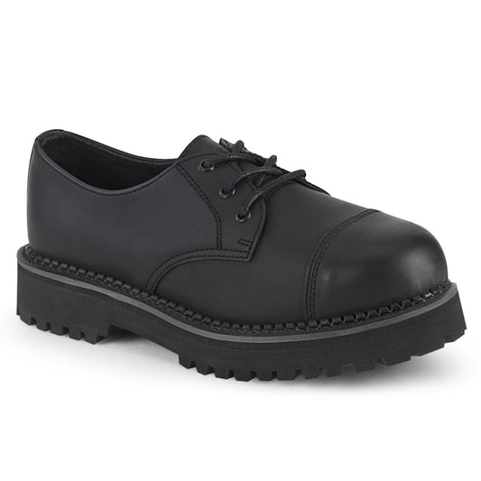 DemoniaCult Stivali da uomo RIOT-03 pelle vegana BLK