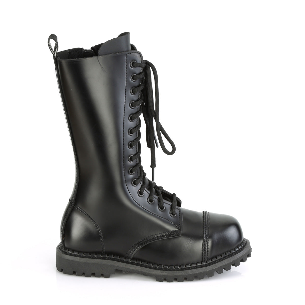 DemoniaCult Stivali da uomo RIOT-14 pelle BLK
