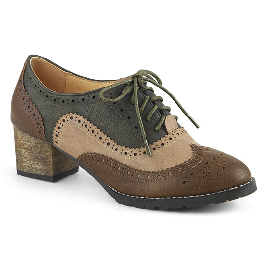 Pin Up Couture Pompe da donna RUSSELL-34 Brown-multi in ecopelle