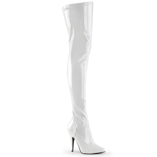 Pleaser Stivali da donna SEDUCE-3000 Wht Str Pat
