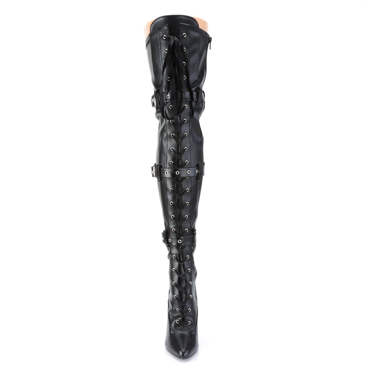 Pleaser Stivali da donna SEDUCE-3028 BLK STR Ecopelle