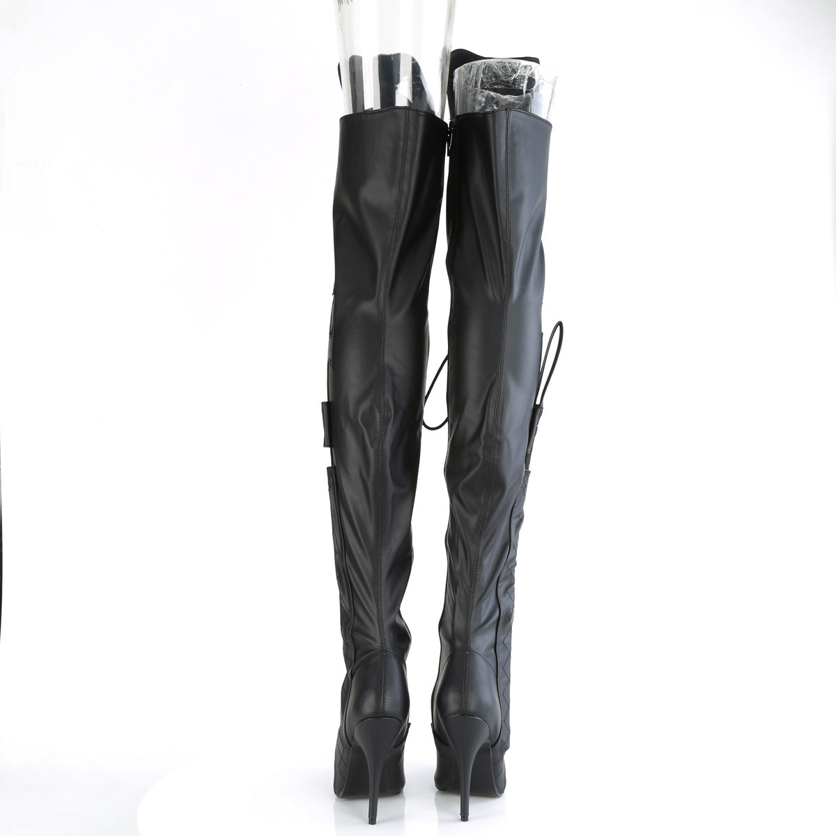 Pleaser Boots SEDUCE-3082 Blk Str. Faux Leather