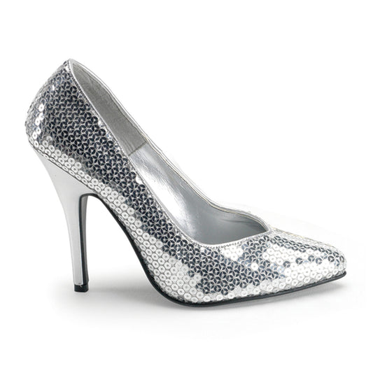 Pleaser Womens Pumps SEDUCE-420SQ Slv Sequins
