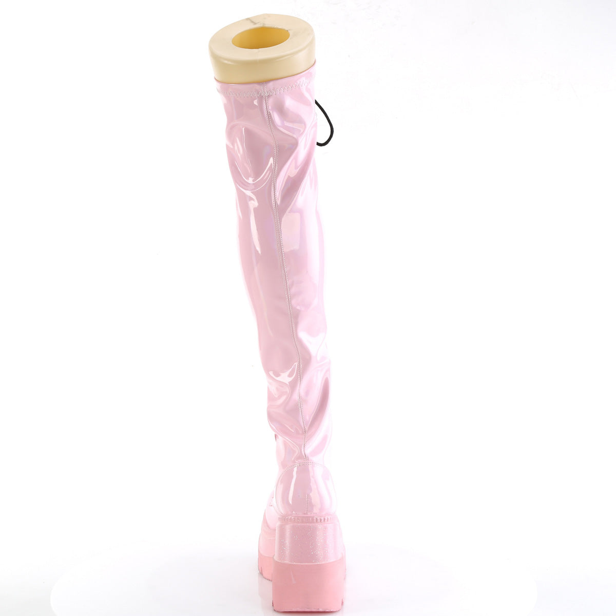 DemoniaCult Stivali da donna SHAKER-374 B. Brevet rosa elogramma
