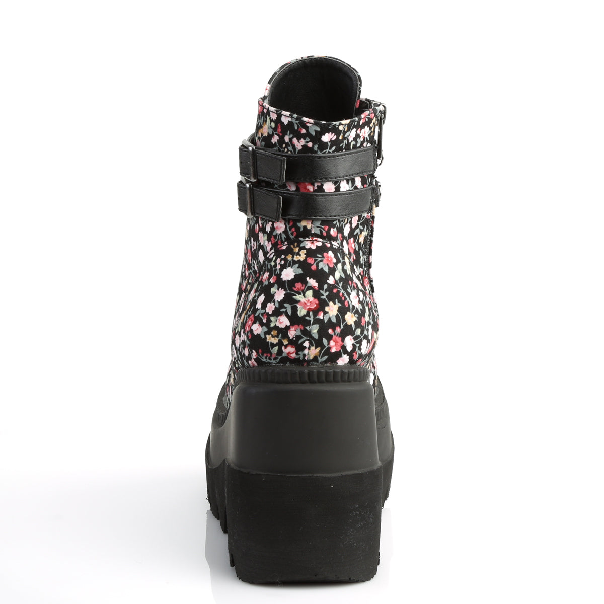 DemoniaCult Womens Ankle Boots SHAKER-52ST Floral Fabric