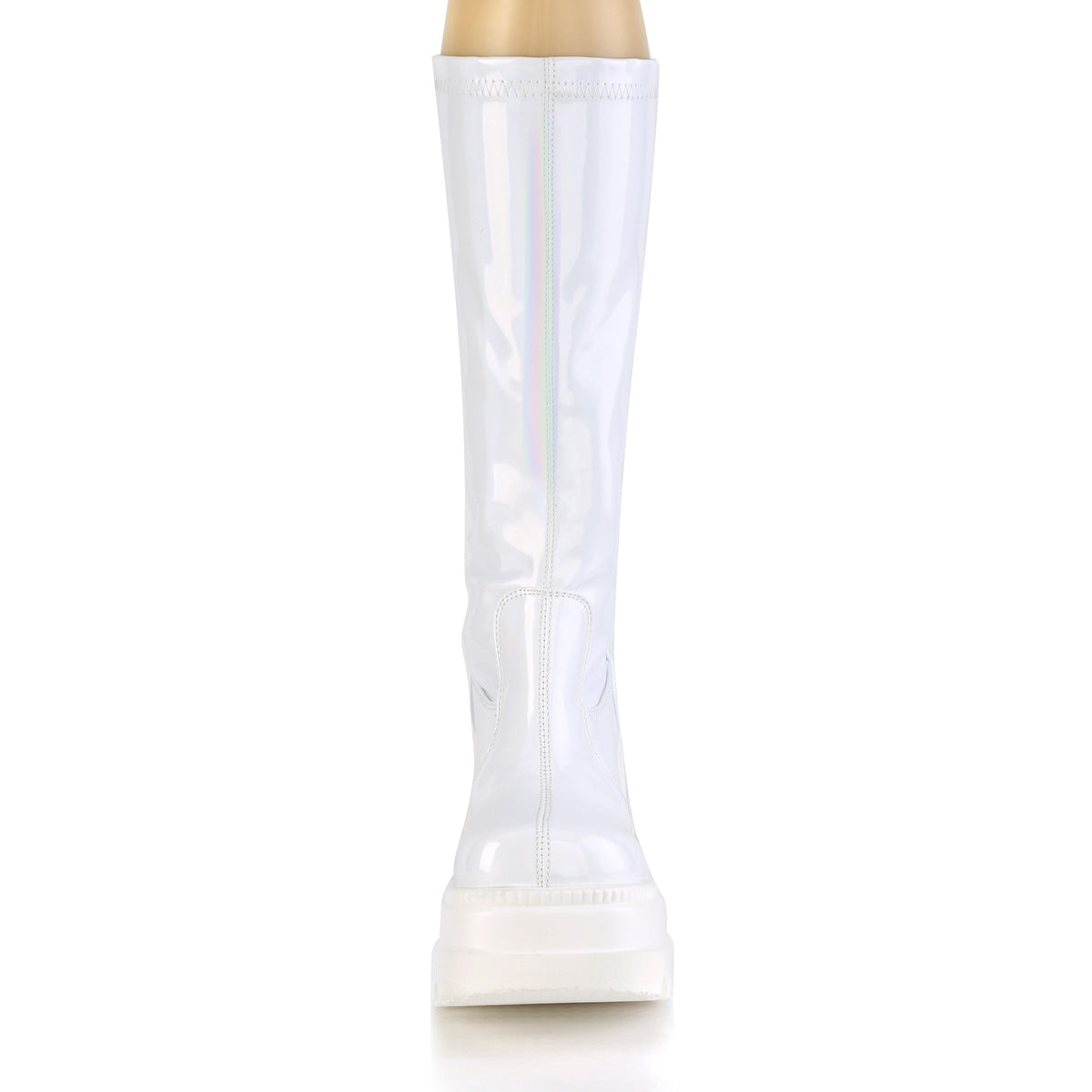 DemoniaCult Stivali da donna SHAKER-65 ologramma WHT