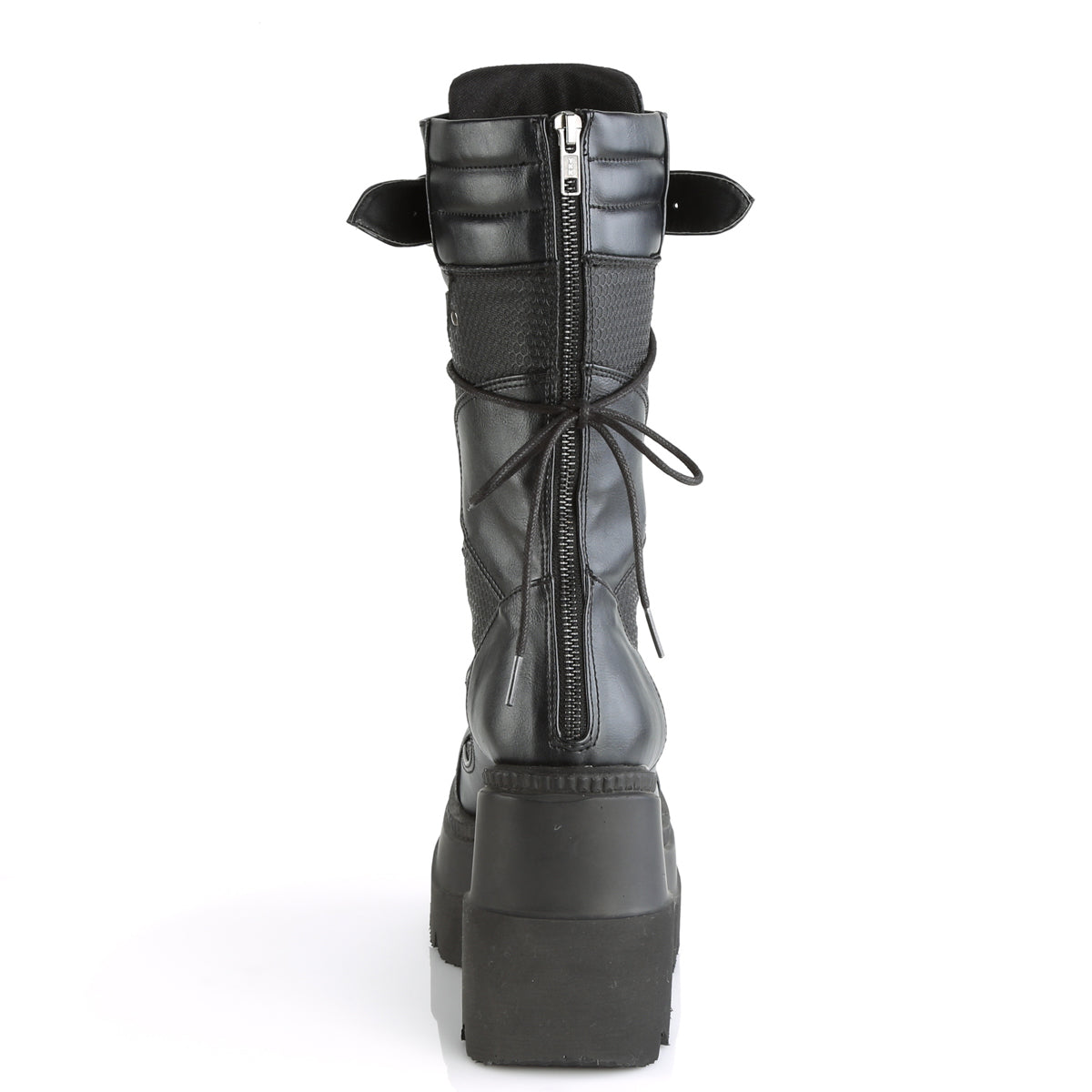 DemoniaCult Stivali da donna SHAKER-70 pelle vegana BLK