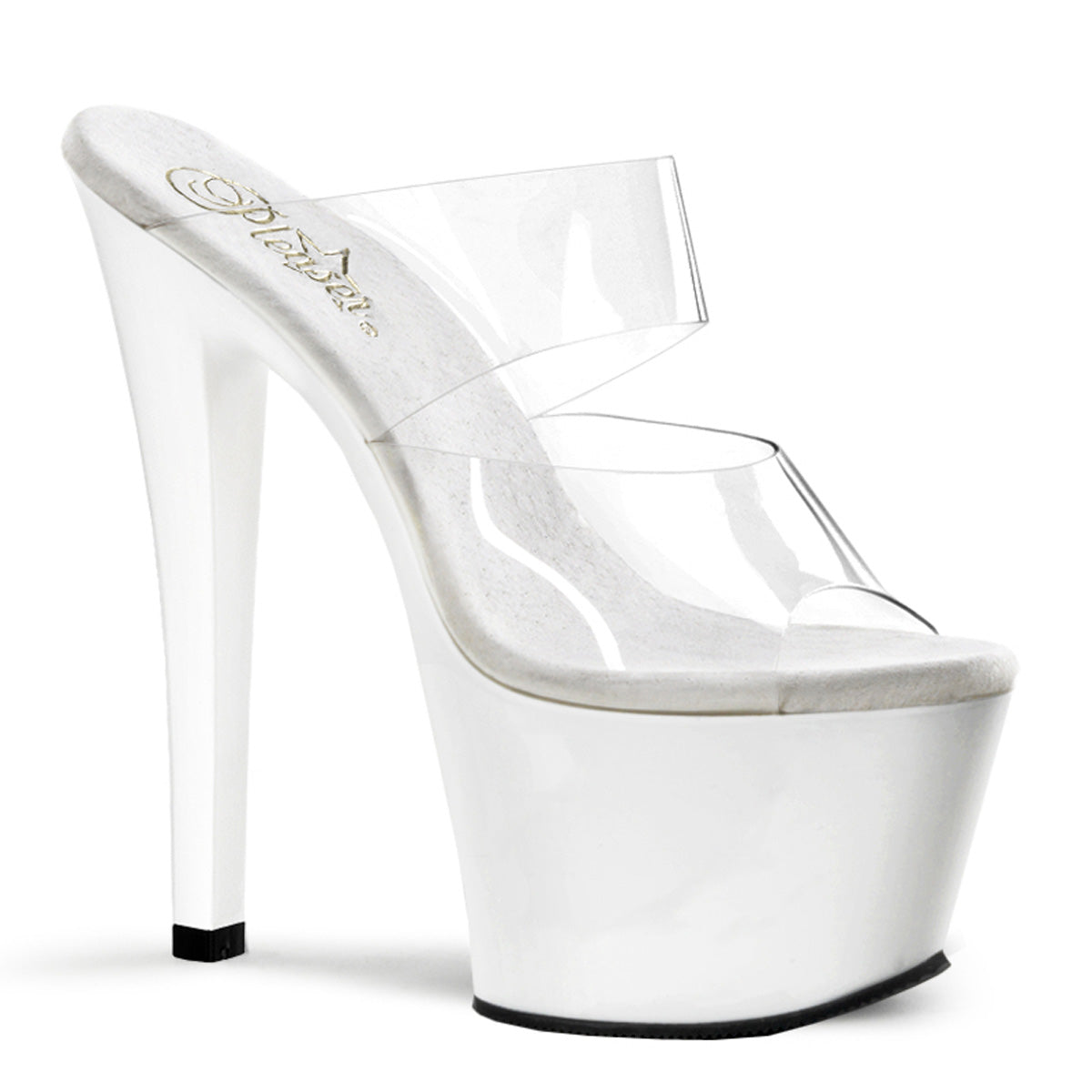 Pleaser Womens Sandals SKY-302 Clr/Wht