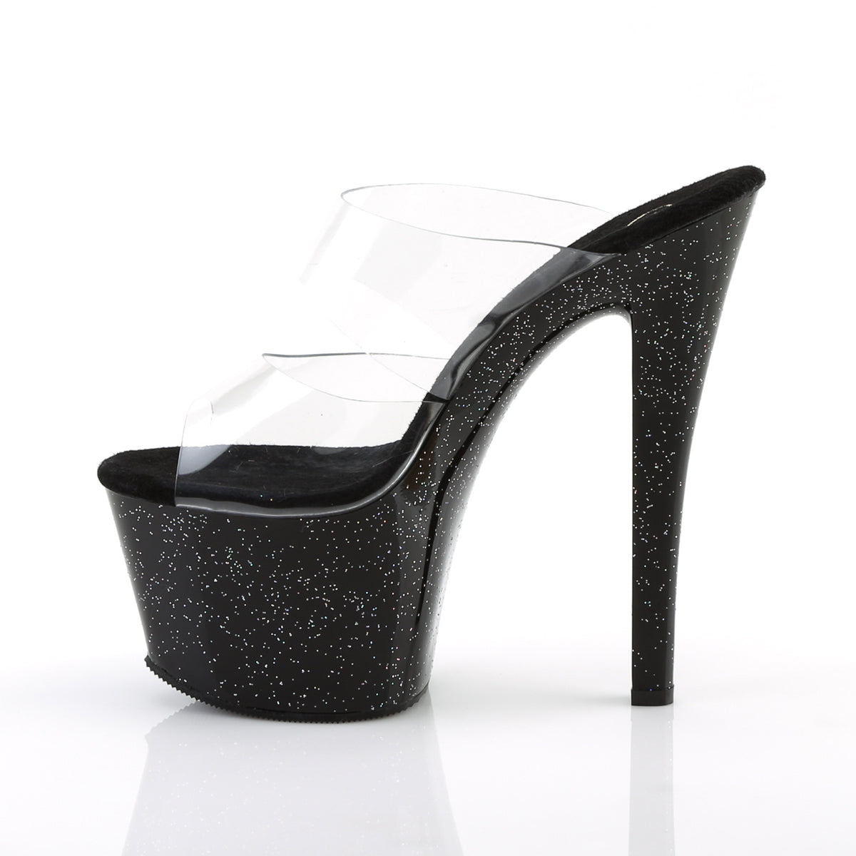 Pleaser Womens Sandals SKY-302MG Clr/Blk