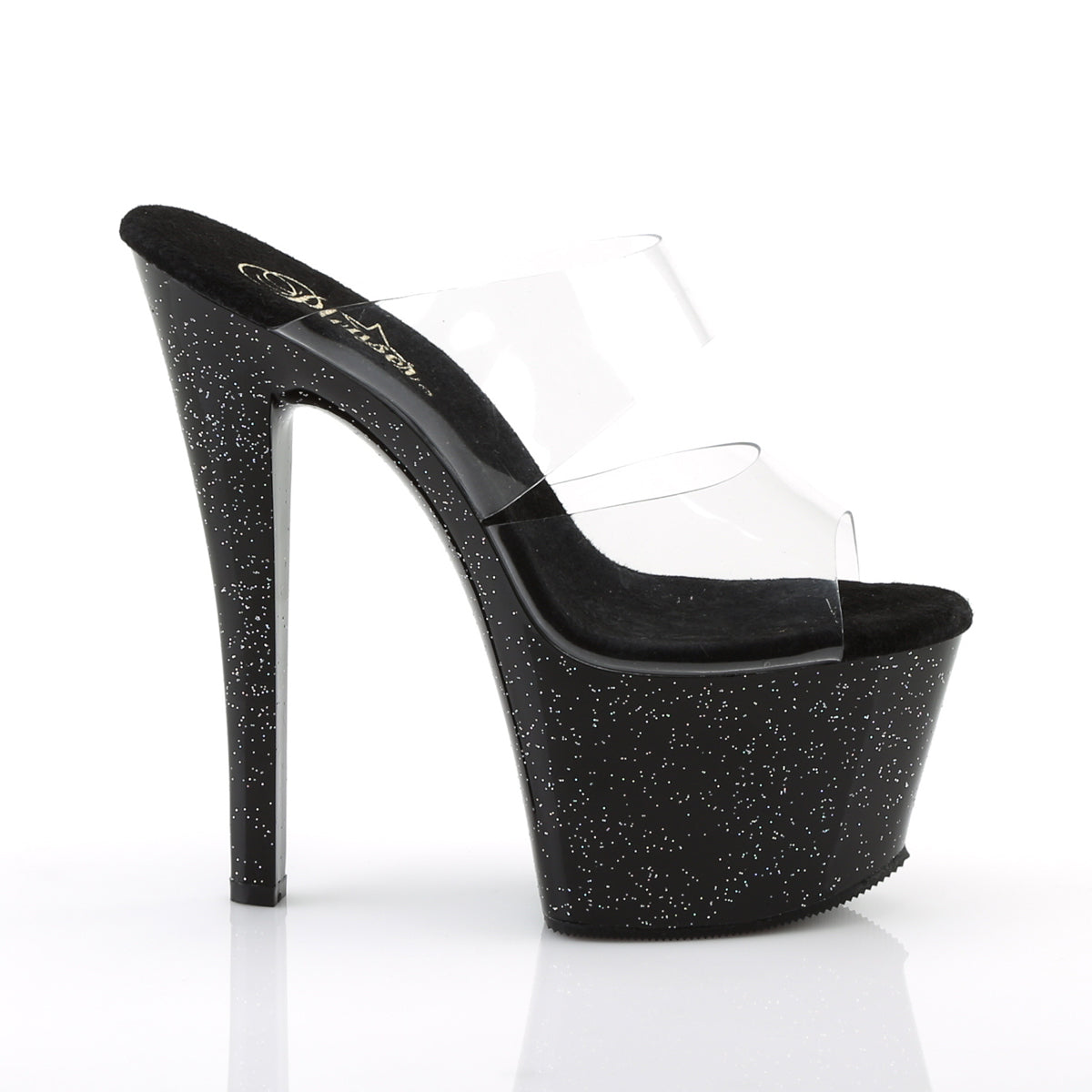 Pleaser Womens Sandals SKY-302MG Clr/Blk