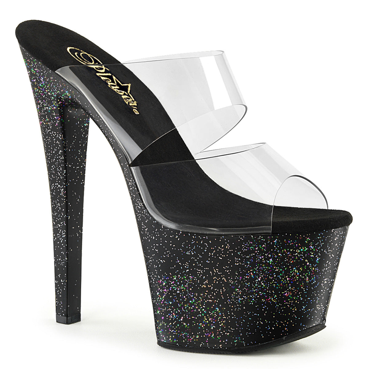 Pleaser Womens Sandals SKY-302MG Clr/Blk