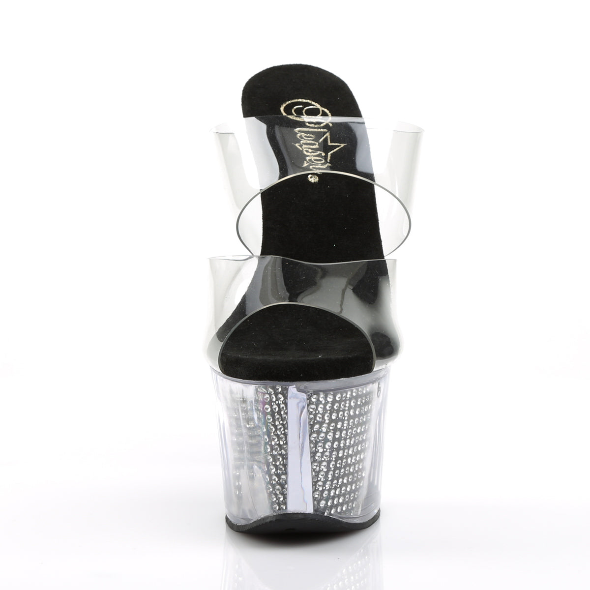 Pleaser Sandali da donna SKY-302SRS CLR / BLK SRS