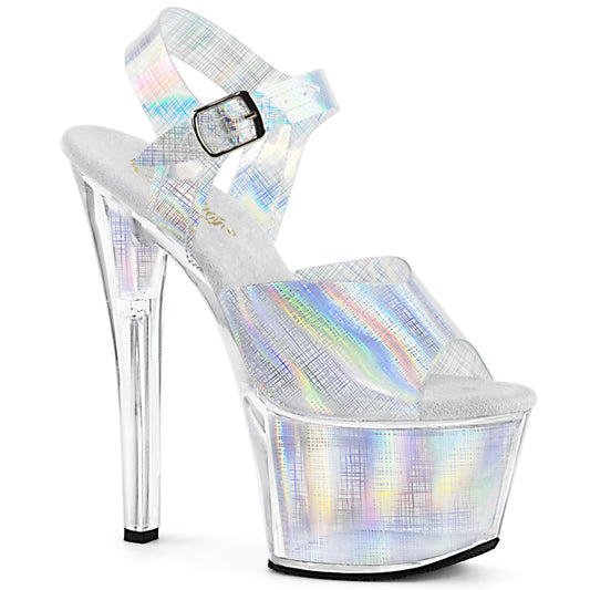 Pleaser Sandali da donna SKY-308N-CRHM SLV Hologram TPU / Hologram SLV