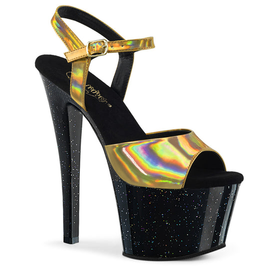 Pleaser Sandali da donna SKY-309HG ologramma d'oro / BLK