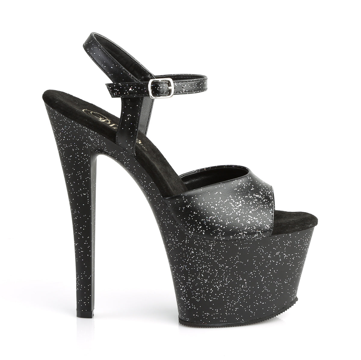 Pleaser Sandali da donna SKY-309MMG BLK PELLE PELLE / BLK MATTE