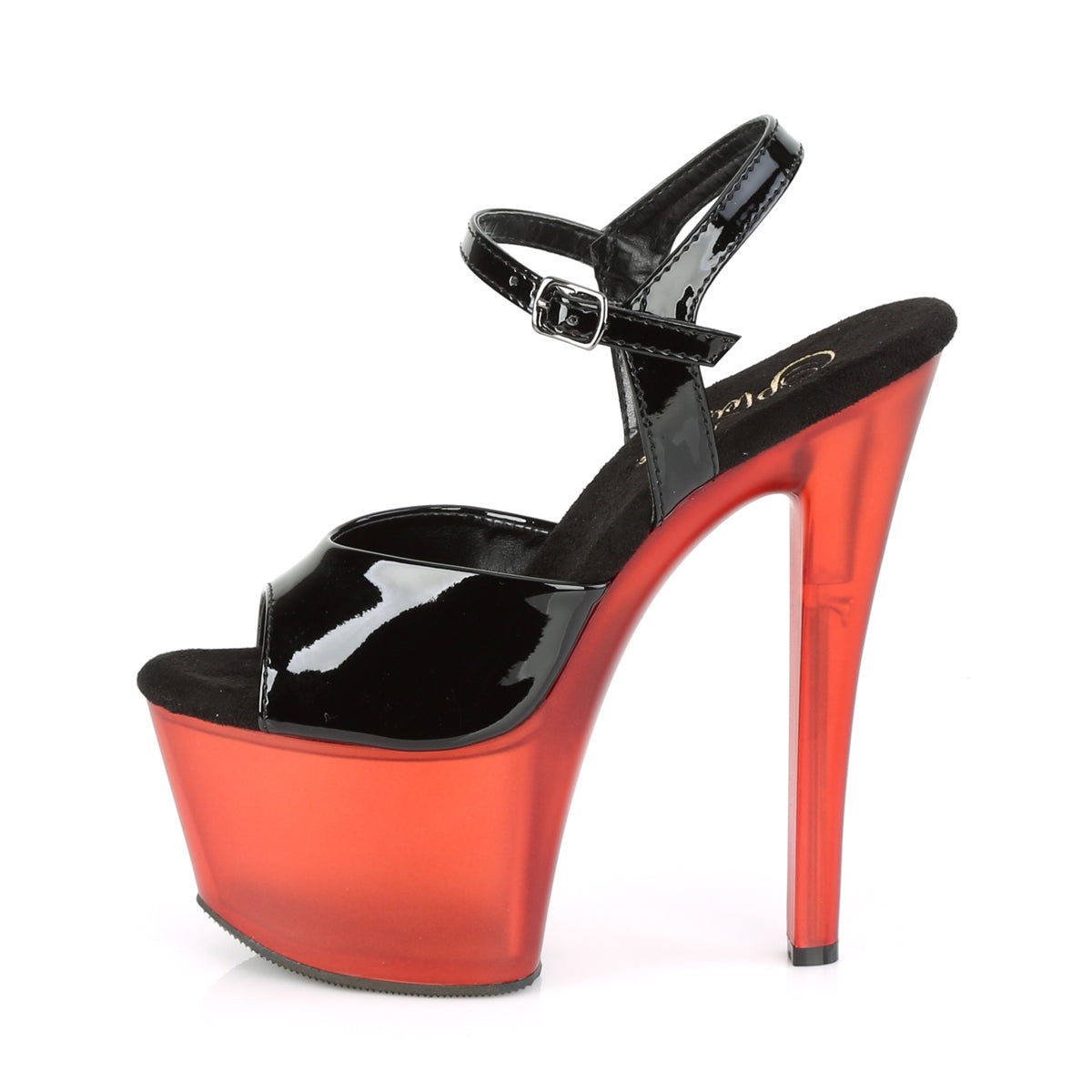 Pleaser Sandali da donna SKY-309T BLK PAT / Rosso smerigliato